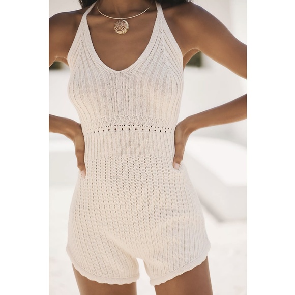 Anthropologie Sweater Knit Romper XL - Picture 4 of 15